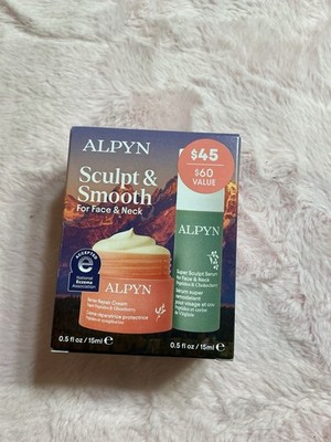 Alpyn Sculpt & Smooth For Face & Neck Serum 0.5 Oz Both