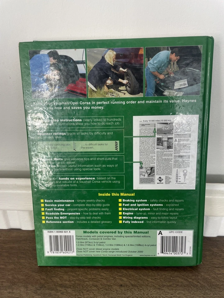 USED Haynes Manual 3921 - Vauxhall/Opel Corsa 1997 to 2000 Petrol (P to X Reg) - Image 2 of 4