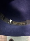 Goorin Bros. Mrs. Blanc navy blue wool felt cloche hat w/ black leather trim Med — photo 2