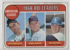 1969 Topps League Leaders Ken Harrelson Frank Howard Jim Northrup #3 14tz