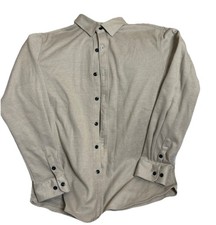Paul Jones Shirt Men s M Biege Button Up Long Sleeve