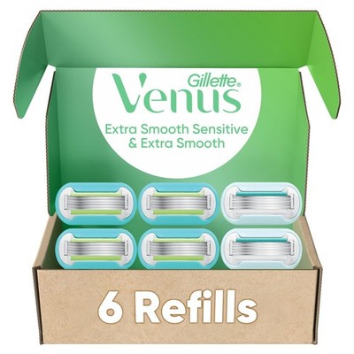 Razor Blade Refills 5 Women s Gillette Venus Extra Smooth 6 Count plus Sensitive