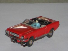 VINTAGE AURORA TJET #1371 641/2 MUSTANG CONVERTIBLE RUNS HO SLOT CAR