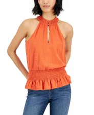 Inc International Concepts Mock-Neck Top Summer Fig M NEW (1157)