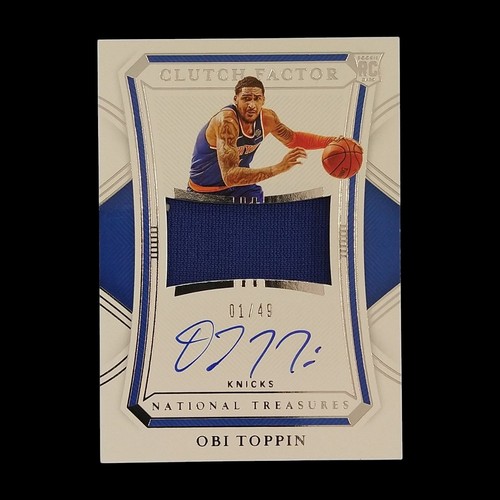 2020-21 Panini National Treasures Obi Toppin Rookie Jersey Auto /49 Autograph