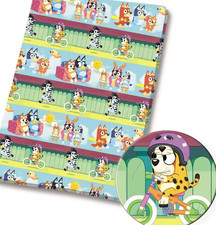 Bluey Bingo children character polyCotton Fabric Half Yard 18  x 55   12624