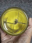 Vintage Glass Food Chopper/Measuring Jar, Yellow Lid, Red Wooden Knob — photo 2