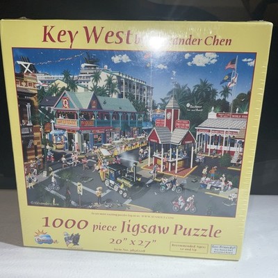 Key West by Alexander Chen   1000 Piece SunsOut Puzzle   New & Sealed   20x27