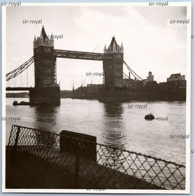 London 1960er - Tower Bridge - Foto 9x9cm