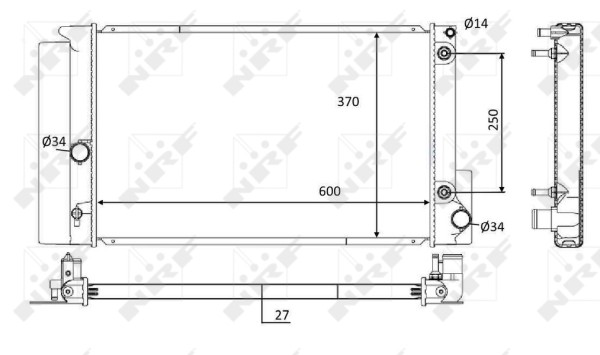 NRF-OE 59115 Radiator, engine cooling for TOYOTA