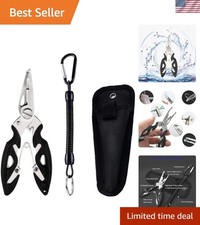Durable Fishing Pliers Set - Hook Remover and Line Cutter with Safety Sheath