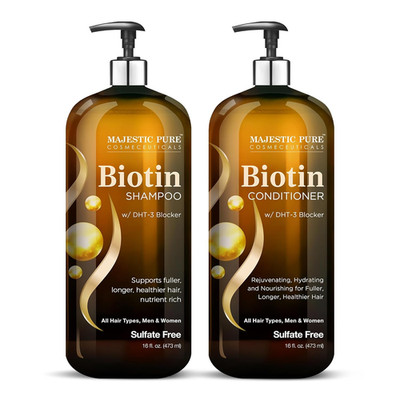 Biotin Shampoo and Conditioner Set with DHT Blocker Complex - Hydrating, Nourish