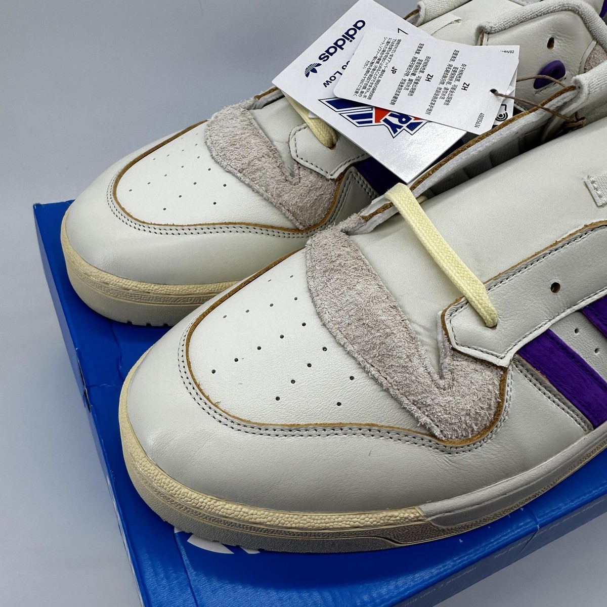 Adidas Rivalry 86 Low Shoes Mens Size 19 White Purple Leather