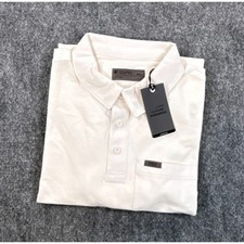 FIGS PRO Scrub Polo Mens Small White Technical Pique Pima Cotton NWT