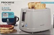 Progress Electric 2 Slice Toaster Defrost Reheat Grey Color