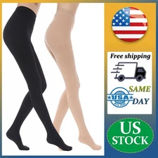 Compression Pantyhose 25-35 mmhg Supports Men & Womens Opaque Hosiery Stockings