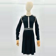 Vintage Y2K Marc by Marc Jacobs Black Ivory Striped Knit Sweater Dress