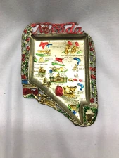 Colorful NEVADA State Shaped Embossed Ashtray