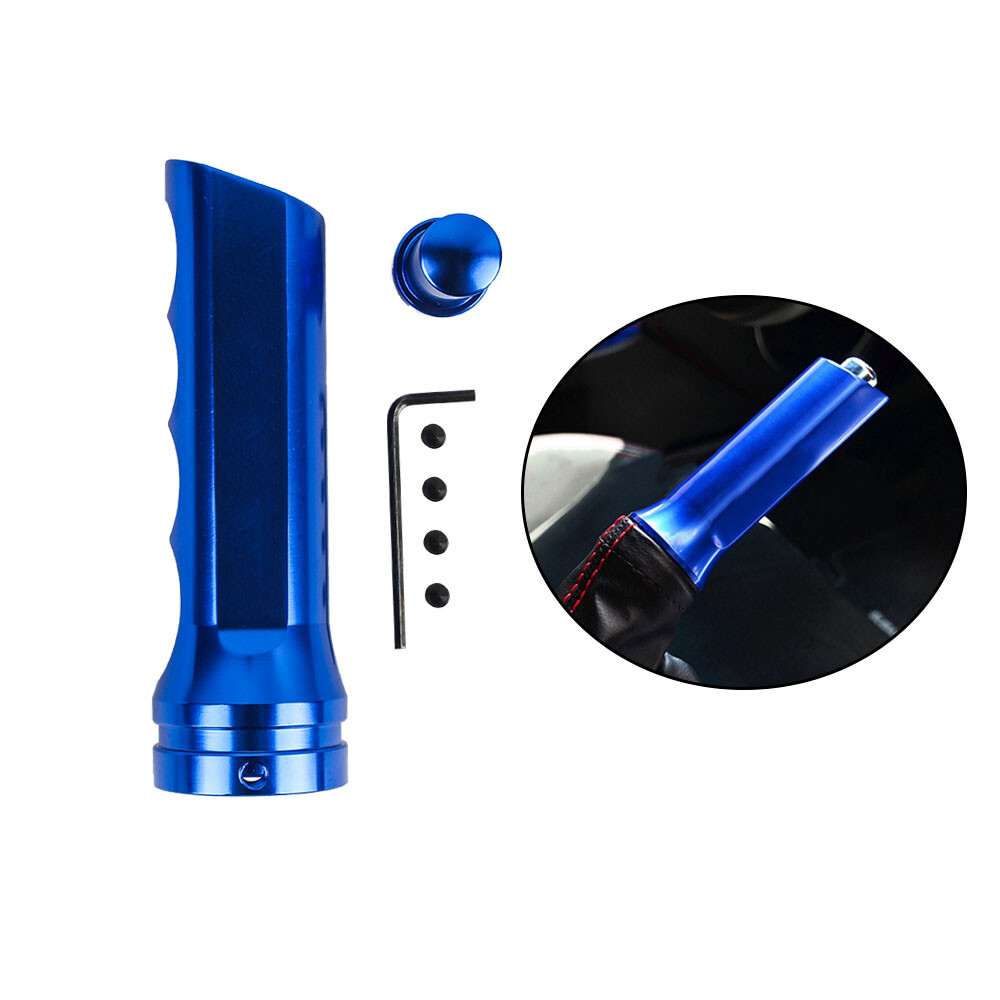 MUGEN Style Burnt Blue Aluminum Handbrake Cover – Universal Fit, Automatic, Shift Knob Look