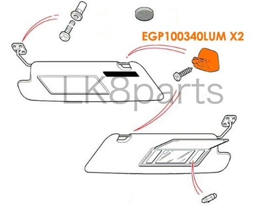 Land Rover Discovery 2 Sun Visor Retainer Clip Genuine EGP100340LUM x2 New - Picture 4 of 4
