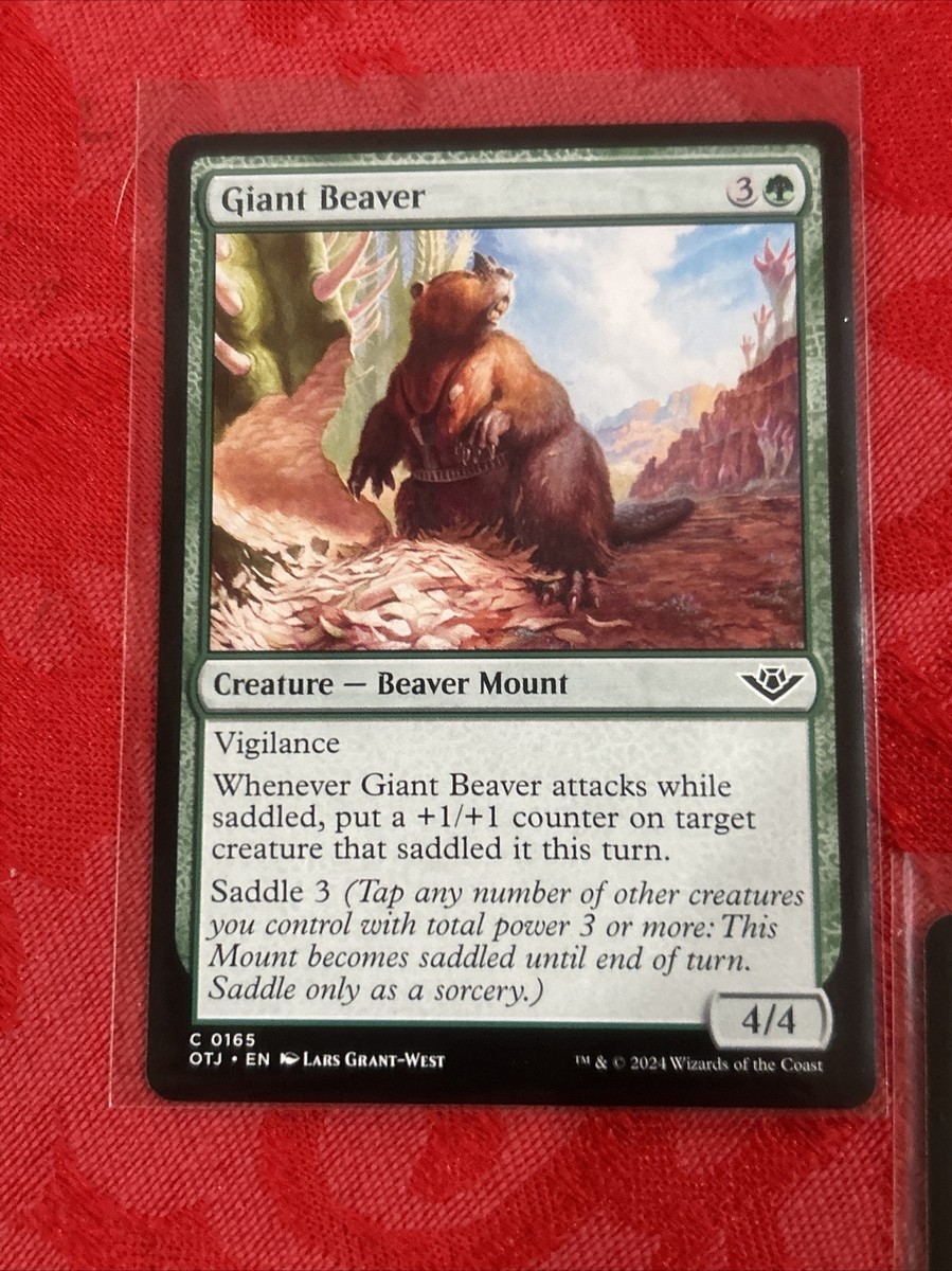 2x MTG - Giant Beaver - Outlaws of Thunder Junction NM Magic x2 | eBay