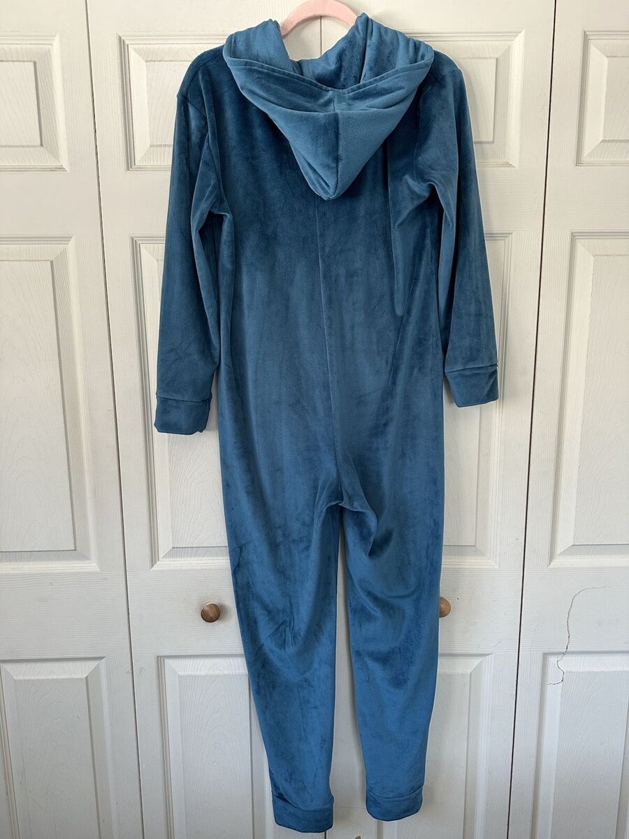 Velour Trim Blue/ Navy Footie & Bonnet Velour Trim Blue/ Navy Footie & Bonnet