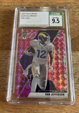 2020 Panini Mosaic Van Jefferson RC #224 Pink Camo Prizm Rookie CSG 9.5 Gem Mint