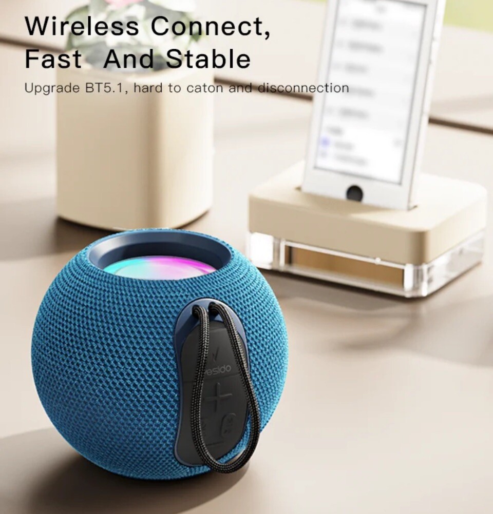 Portable Wireless Bluetooth Speaker with High-Quality Sound-image