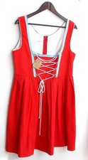 Damen Trachten Dirndl ärmellos rot Gr. 44 v. Oscartrachten