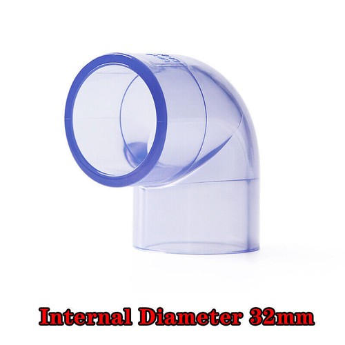 Clear PVC Elbow Pipe Fittings 20mm-110mm Aquarium Fish Tank Pond Solvent Weld - Picture 5 of 11
