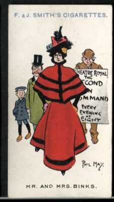 Tabakkarte, F & J Smith, PHIL MAY SKETCHES, grauer Rücken, 1908, #35