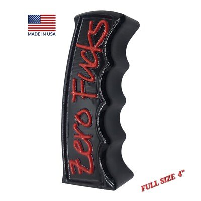 Can Am Zero F**** Shift Knob XMR Renegade XXC Outlander, Black, Red Polymer 4''