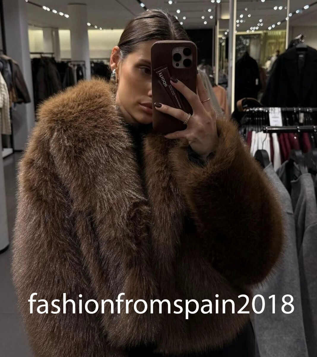 ZARA NEW WOMAN SHORT FAUX FUR COAT BROWN XS-XXL 6318/021 | eBay ZARA NEW WOMAN SHORT FAUX FUR COAT BROWN XS-XXL 6318/021 | eBay