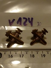 Udssr Kragenspiegel Auflagen Werkzeug golden 1 Paar (v124)