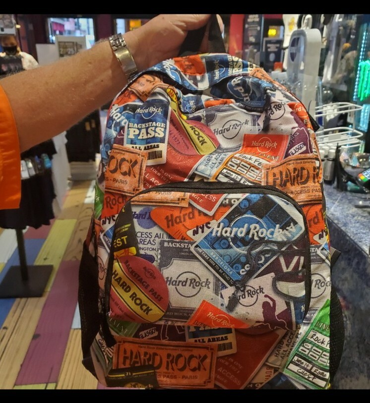 Hard Rock Café 2020 Backstage Pass Backpack School Travel Vacation Music Hard Rock Cafe 2020 Backstage Pass Print Backpack 18 main image 4