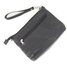 Vintage Wristlet Handbag Women Black Patch Le...