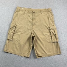 Levis Snap Cargo Shorts Mens 42 Khaki Beige Pockets Utility Casual Workwear 11