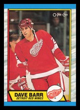 Dave Barr #13 1989-90 O-Pee-Chee Detroit Red Wings