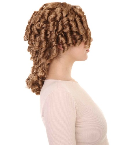 Colonial Ladies 18th Century Wig | Golden Brown Historical Wigs HW-3460 - Picture 5 of 9