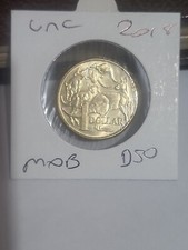 2018 Australia $1 One Dollar UNC Coin - Ex Mint Bag in 2x2