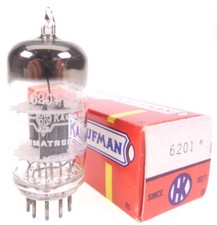 6201 = ECC801S = E81CC = 12AT7WA = ECC81 Heintz and Kaufman D-Getter Röhre Tube