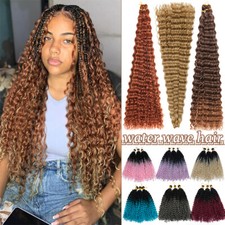 28" Water Wave Braiding Hair Extensions Deep Wave Crochet Braid Freeweave Braids