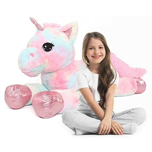 big stuffed unicorn plush