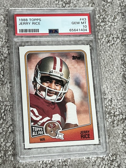 PSA 10 Gem Mint Football Card 1988 Topps Jerry Rice HOF San Francisco 49ers
