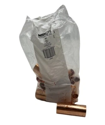 Pack of 10 Nibco Pure Copper Tee 9099550 611 1" x 1" x 1/2" 5P107