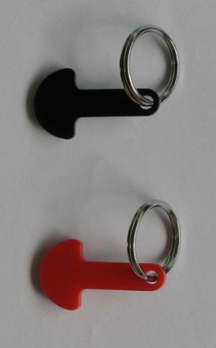 Reusable Shopping Trolley Release Key, Token, Coin, Keyring, No Coin Needed - 第 5/5 張圖片