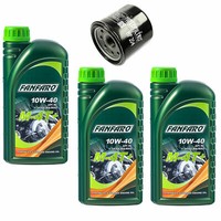 MotoröL Set 10W40 3 Liter ÖLfilter HF204 FüR Arctic Cat Kawasaki KVF Yamaha YFM
