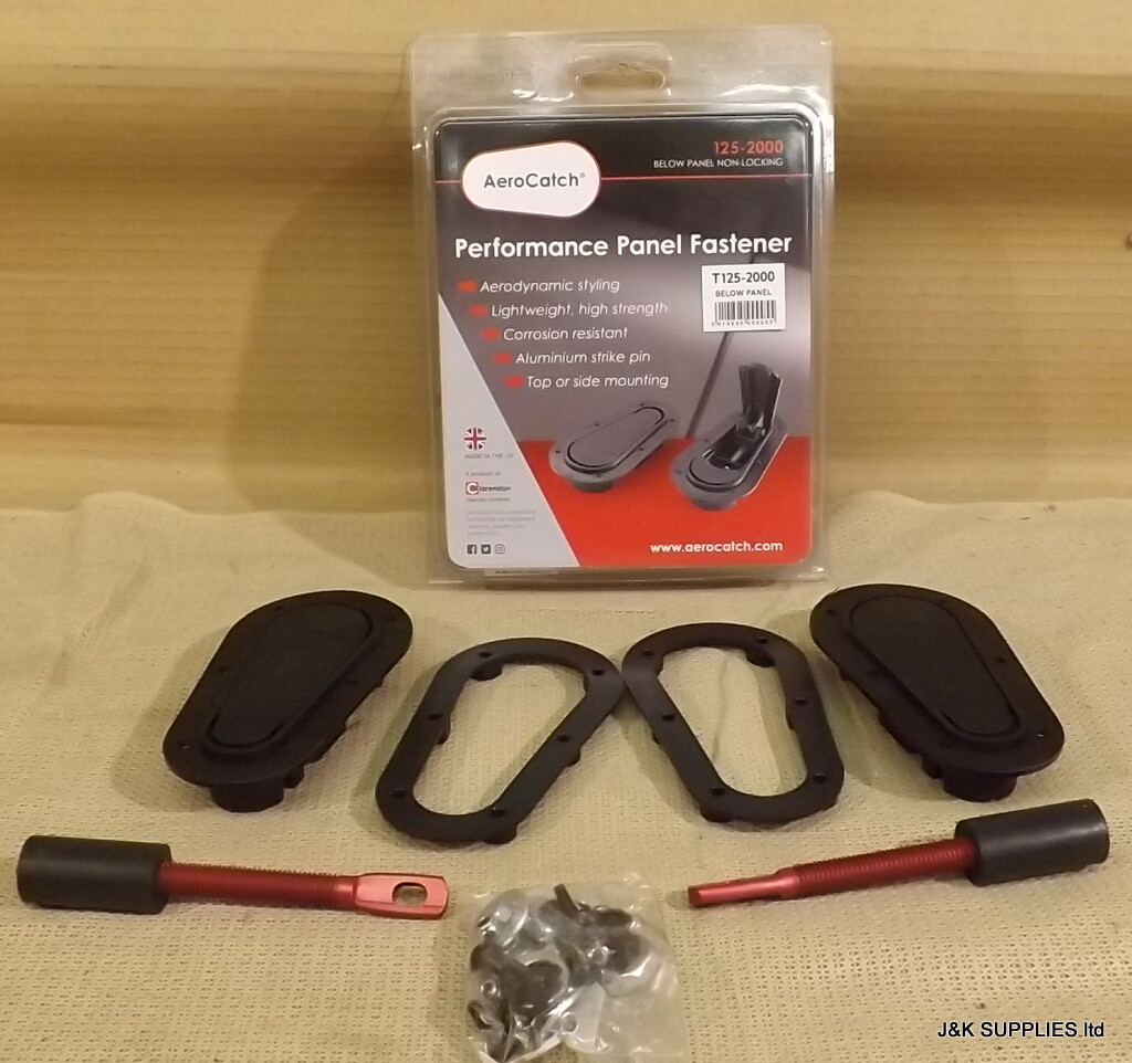 GENUINE AEROCATCH PINS FLUSH (UNDER PANEL) NONLOCK BLACK