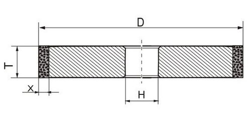 CBN GRINDING WHEEL BORAZON 1A1 300x25x127x4mm GRIT240 63/50 micron - Picture 4 of 4