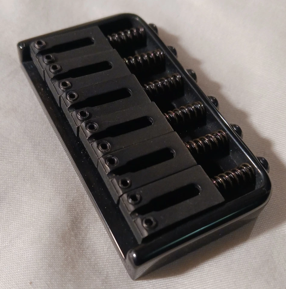 Jackson NEGRO 6 Cuerdas Puente Juego Tornillos y Férulas HT6 Misha Mansoor Guitarra Foto 3 de 4